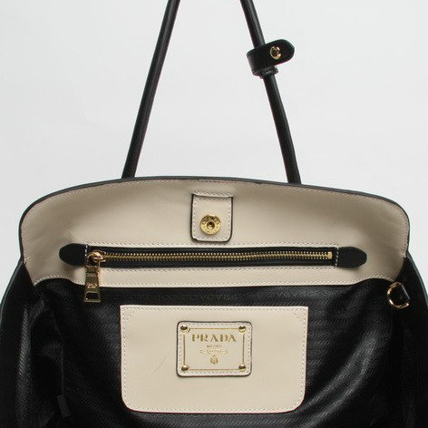 2014 Prada Original Soft Calfskin Tote Bag BN2673 offwhite
